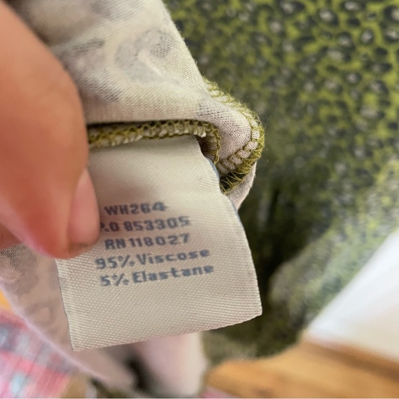 Boden Green Leopard Print Dress, size 12 - Picture 4 of 5